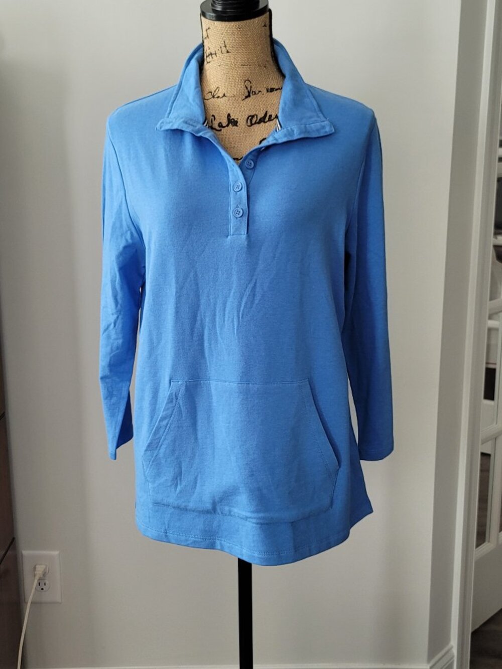 Kim Rogers Blue 3/4 sleeve Shirt - New with Tag! retails $48.00